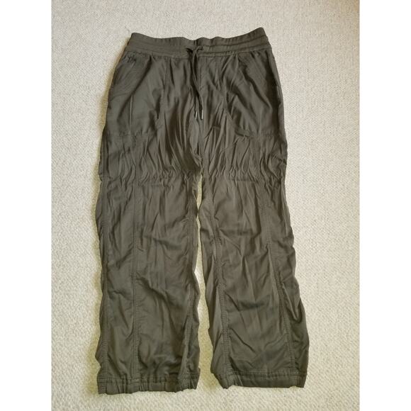 The North Face Pants - Womens Pants-THE NORTH FACE-green nylon stretch elastic waist cropped jogger-S